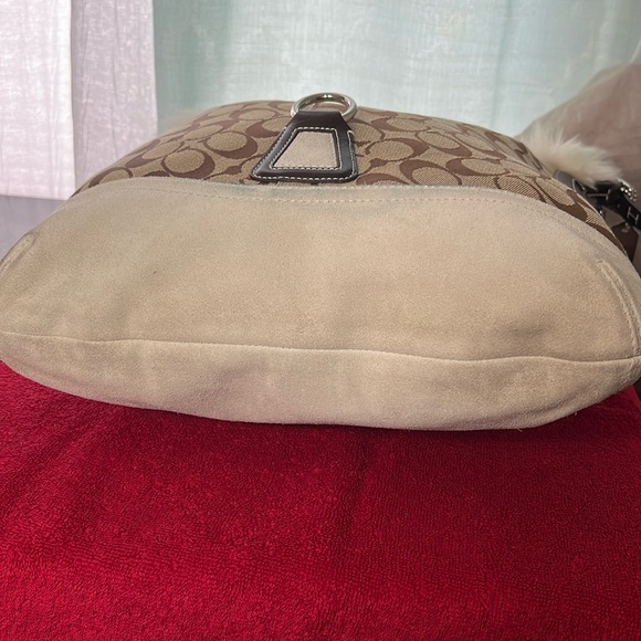 Coach Faux Fur Monogram Suede Purse - Picture 5 of 13